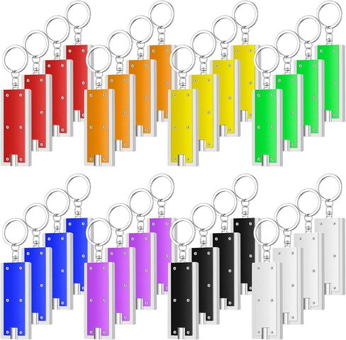 24 PCS Mini Keychain Flashlights Bulk, Powerful LED Metal Carabiner Clip Lights,Compact Emergency Lights for Emergency Camping Outdoor Equipment Party Survival Kits (24) in Saudi Arabia