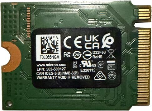 Micron SSD 512GB M.2 2230 30mm NVMe PCIe 4.0 Gen4 x4 2450 Series Solid State Drive for PS5 Dell HP Lenovo Ultrabook Surface Pro Steam Deck in Saudi Arabia