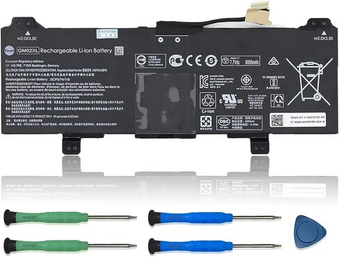بطارية GM02XL 917679-541 917725-855 لجهاز HP Chromebook 14 G5 G6 Chromebook X360 11 G1 G2 G3 Chromebook 11A G6 G7 G8 EE بطارية الكمبيوتر المحمول 917679-271 HSTNN-DB7X HSTNN-UB7M 7.7V 47.3Wh 6150mAh in Kuwait