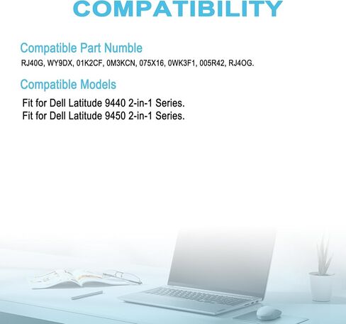بطارية بديلة GT6TK لجهاز Dell Latitude 9440 2-in-1 9450 2-in-1 in Kuwait