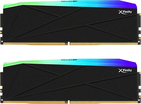 V-Color Manta XFinity RGB DDR5 32GB (16GBx2) 8000MHz CL38 1.45V RGB Gaming Desktop Upgrade RAM (Intel XMP 3.0 & AMD Expo CompatibleU-DIMM Memory Module SK Hynix IC - Black (TMXFL1680838KWK) in Saudi Arabia