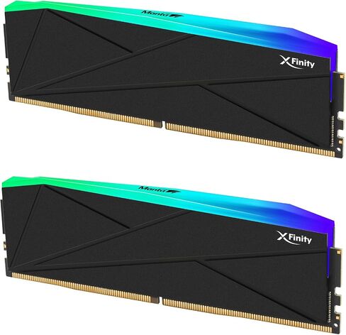 V-Color Manta XFinity RGB DDR5 32GB (16GBx2) 8000MHz CL38 1.45V RGB Gaming Desktop Upgrade RAM (Intel XMP 3.0 & AMD Expo CompatibleU-DIMM Memory Module SK Hynix IC - Black (TMXFL1680838KWK) in Saudi Arabia