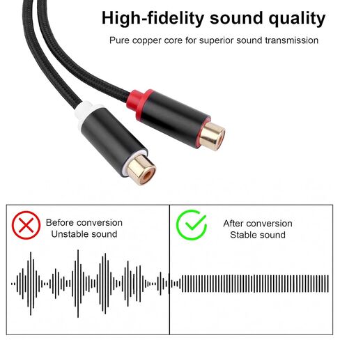 3.5mm to RCA Cable, Male to 2RCA Female Stereo Audio Y Splitter in Saudi Arabia