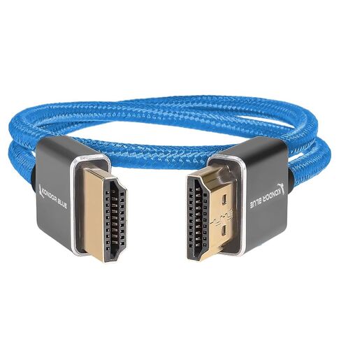 KONDOR BLUE | Full HDMI 2.0 Type A Male to Male 16" Straight Braided Cable | 4K 60Hz 18Gbps, HDR, 3D, Reinforced | for On-Camera Monitors & Recorders + More | Black in Saudi Arabia