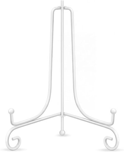 Artliving 2 Pack 8" Iron Plate Stand - White Easel Display Photo Holder for Picture Frames, Cookbooks, Decorative Plates, Tablets and Art in Saudi Arabia