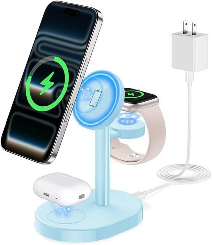 Mag-Safe Charger 3 in 1 Charging Station for iPhone Apple Watch AirPods in Saudi Arabia
