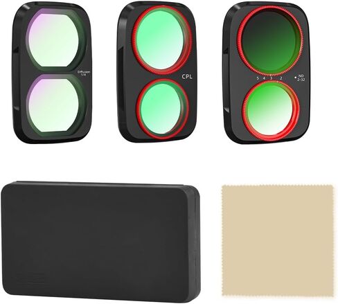 Multi-Function Optical Protective Lens for DJI Pocket 4Pro Camera, UV CPL ND Filter Set Anti Scratch Dust Proof Shooting Accessory for DJI Pocket 4Pro Camera，CPL+Diffusion 1/4+LPR+ Adjustable ND2–32 in Saudi Arabia