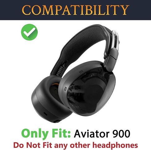 SOULWIT Earpads for Skullcandy Aviator 900 - Black in Saudi Arabia