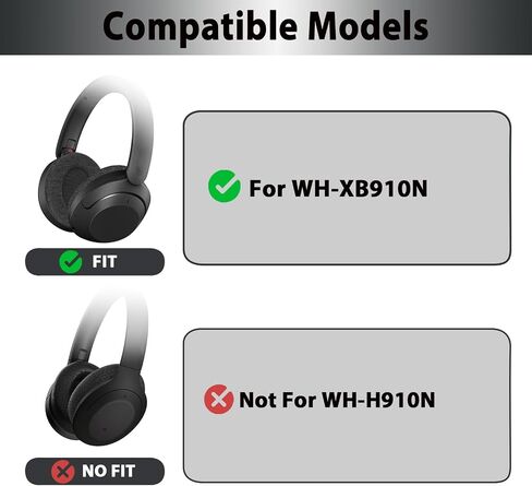 Adhiper Velour Replacement Ear Pads for Sony WH-XB910N - Black in Saudi Arabia