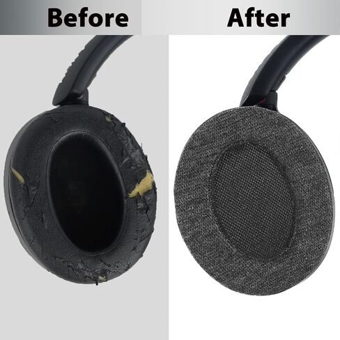 Adhiper Velour Replacement Ear Pads for Sony WH-XB910N - Black in Saudi Arabia