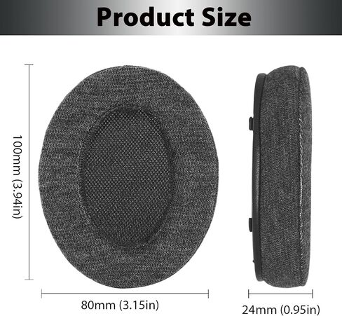 Adhiper Velour Replacement Ear Pads for Sony WH-XB910N - Black in Saudi Arabia