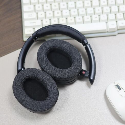 Adhiper Velour Replacement Ear Pads for Sony WH-XB910N - Black in Saudi Arabia