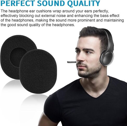H800 Ear Pads Compatible with Logitech H800 Wireless Headphones, Ear Pads Cushions with High-Density Foam, Black in Saudi Arabia