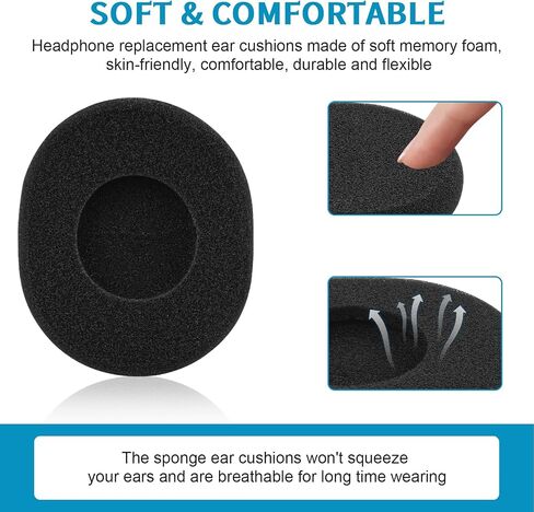 H800 Ear Pads Compatible with Logitech H800 Wireless Headphones, Ear Pads Cushions with High-Density Foam, Black in Saudi Arabia