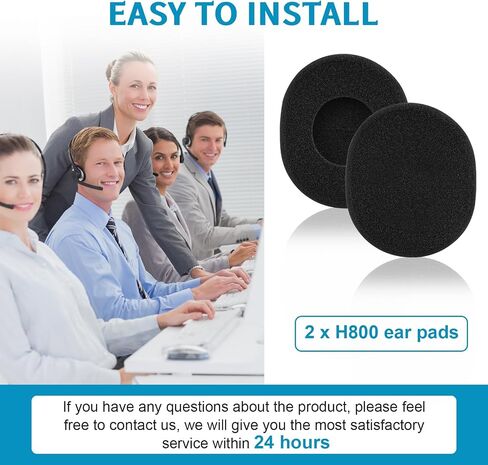 H800 Ear Pads Compatible with Logitech H800 Wireless Headphones, Ear Pads Cushions with High-Density Foam, Black in Saudi Arabia