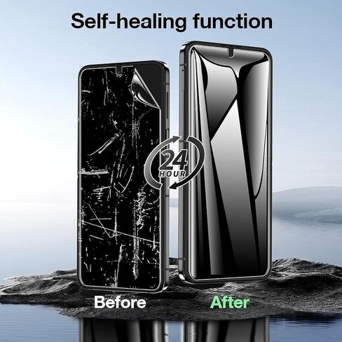 2 Pack for Motorola Razr+ 2025/ Razr+ 2024 Privacy Screen Protector [Matte], Anti-Spy Inner Flexible Film and External Screen Protector, Touch Sensitive, No bubbles, No Creases, Newbie Friendly in Saudi Arabia