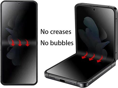 2 Pack for Motorola Razr+ 2025/ Razr+ 2024 Privacy Screen Protector [Matte], Anti-Spy Inner Flexible Film and External Screen Protector, Touch Sensitive, No bubbles, No Creases, Newbie Friendly in Saudi Arabia