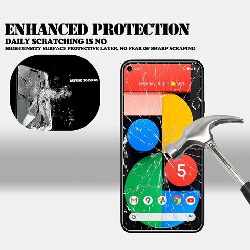 Tempered Glass Film For Google Pixel 5 Screen Protector 2-Pack in Saudi Arabia