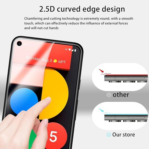 Tempered Glass Film For Google Pixel 5 Screen Protector 2-Pack in Saudi Arabia