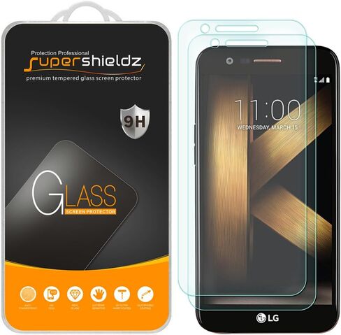 Supershieldz (2 Pack) Designed for LG K20 V (K20V) (Verizon) Tempered Glass Screen Protector, Anti Scratch, Bubble Free in Saudi Arabia