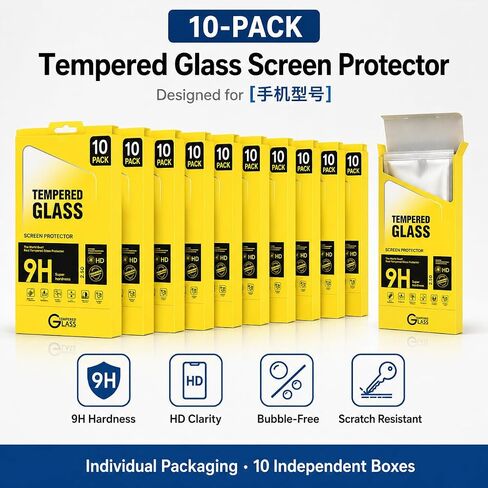 Tempered Glass Screen Protector Compatible with iPhone 17,Full Clear Borderless Design , 10 Pack Individually Wrapped Replacement Screen Films, High Definition Clear, Anti Scratch, Easy Install Accessories Included in Saudi Arabia