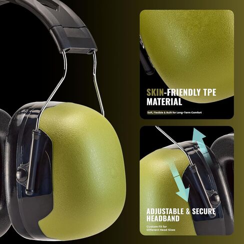 ZEROPLUS AM20 Hearing Protection Earmuffs, NRR 28dB, SNR 35dB for Adults in Saudi Arabia
