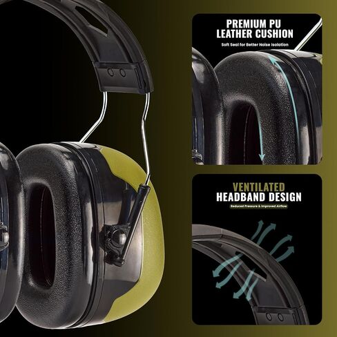 ZEROPLUS AM20 Hearing Protection Earmuffs, NRR 28dB, SNR 35dB for Adults in Saudi Arabia