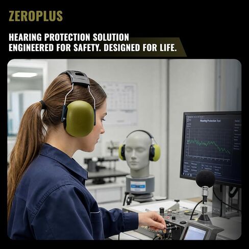ZEROPLUS AM20 Hearing Protection Earmuffs, NRR 28dB, SNR 35dB for Adults in Saudi Arabia