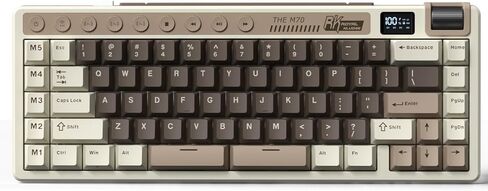 RK ROYAL KLUDGE M70 Wireless Mechanical Keyboard with Display/Macro Keys in Saudi Arabia