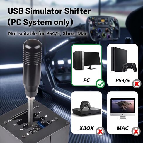 7+R H-Pattern PC Gear Shifter for PC in Saudi Arabia