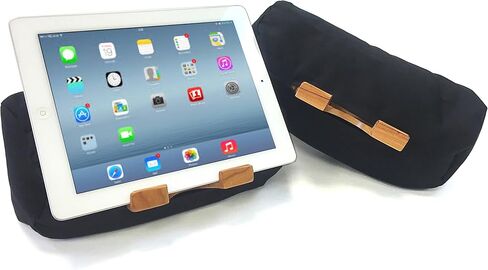 Lap Log iPad Pillow Stand - Eco Friendly Tablet Stand - Great for Reading in Bed - Multi-Angle Adjustable - Made in USA - Basic Black in Saudi Arabia