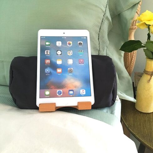Lap Log iPad Pillow Stand - Eco Friendly Tablet Stand - Great for Reading in Bed - Multi-Angle Adjustable - Made in USA - Basic Black in Saudi Arabia