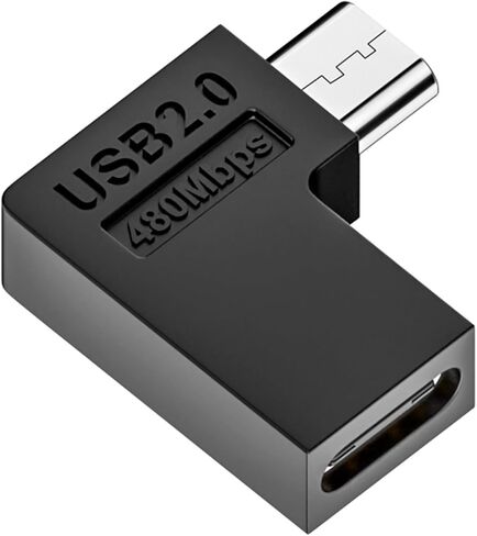90 Degree Right Up Down Angled USB Male to Type C Female Extension Adapter for Laptop Chargers Converter USB Male to Female in Saudi Arabia