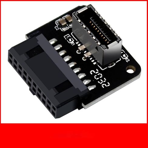 USB 3.0 Type C Adapter Mainboard USB 3.0 19P 20P Connector Type to Type C Female Extension Converter 90 Degree Angled Plug and Play Suitable in Saudi Arabia