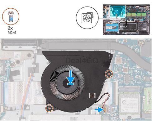 Deal4GO System CPU Cooling Fan 9HW12 RFF51 P85J6 Replacement for Dell Inspiron 5645 5640 3511 3510 3520 3525 3530 3535 3515 Vostro 3510 3520 in Saudi Arabia
