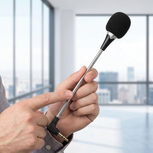 2pcs Mini Condenser Microphone with 3.5mm Jack and Metal in Saudi Arabia