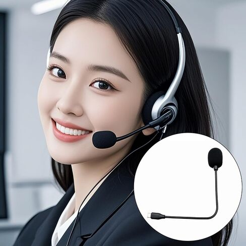 Gooseneck Microphone Type C with IC Chip 20Hz-16KHz Frequency Response Omnidirectional Mic & Windproof Sponge Sleeve Flexible Gooseneck Mic in Saudi Arabia