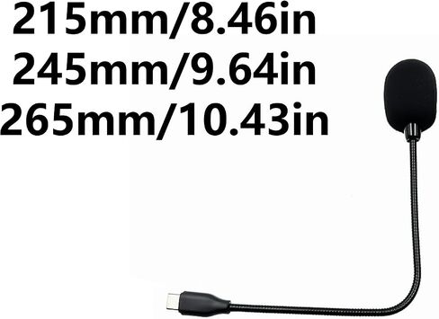 Gooseneck Microphone Type C with IC Chip 20Hz-16KHz Frequency Response Omnidirectional Mic & Windproof Sponge Sleeve Flexible Gooseneck Mic in Saudi Arabia
