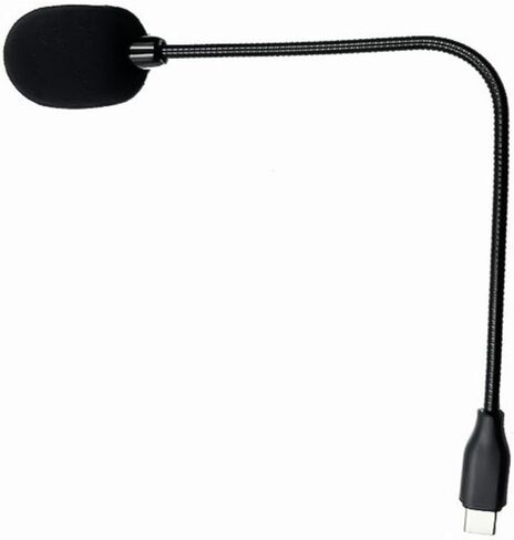 Gooseneck Microphone Type C with IC Chip 20Hz-16KHz Frequency Response Omnidirectional Mic & Windproof Sponge Sleeve Flexible Gooseneck Mic in Saudi Arabia