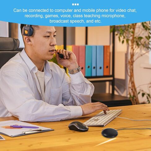 Omnidirectional Desk Microphone for Computer, Portable Compact Plastic in Saudi Arabia