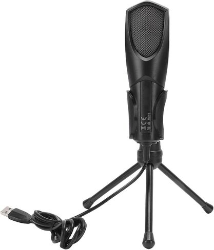 Jiawu Gaming RGB USB Microphone with Premium Sound Quality for Streaming Podcasting Recording for PC Black in Saudi Arabia