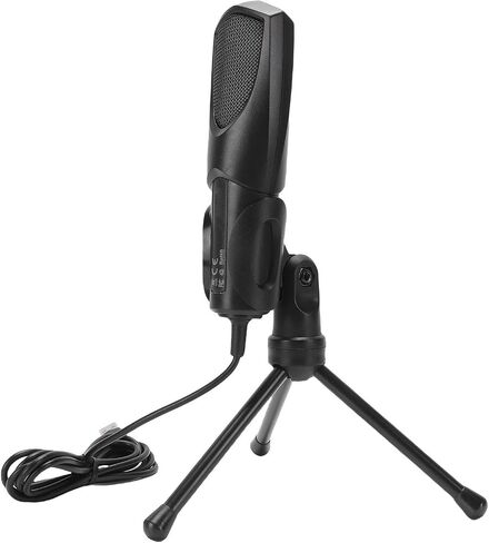 Jiawu Gaming RGB USB Microphone with Premium Sound Quality for Streaming Podcasting Recording for PC Black in Saudi Arabia