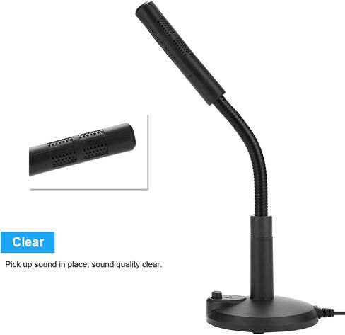 USB Microphone for Computer, Clear Sound Recording Support, Desktop Microphone, Plug & Play for Online Chat in Saudi Arabia