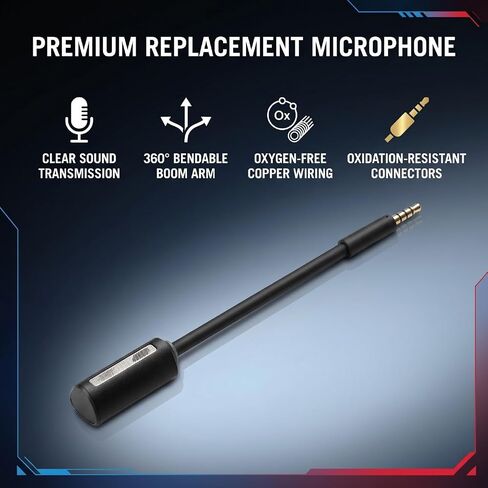 Gaming Headset Microphone Replacement with Clear Sound and Noise Reduction for ROG II Wireless Headset 3.5MM Microphone in Saudi Arabia
