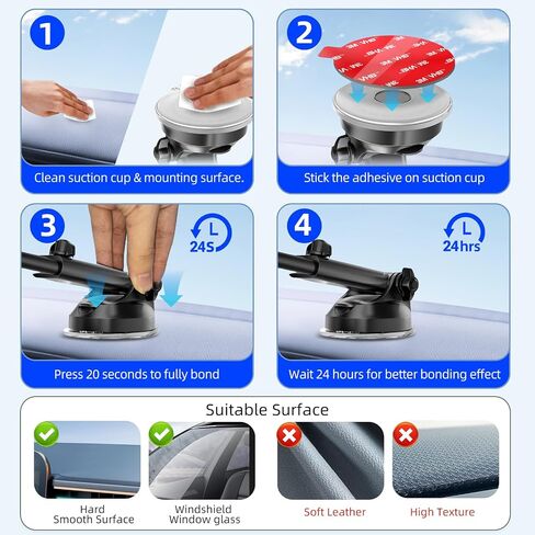 pop-tech 3m VHB Circle Adhesive Double Sided Tape for Suction Cup Mount, 4PCS 70mm (2.76“) Round Heat Resistant Heavy Duty Sticky Pads for Dashboard Phone Holder, Windshield Car Mount, DashCamera in Saudi Arabia