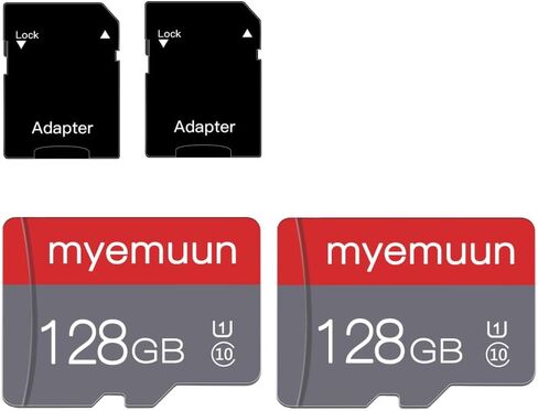 2 Pack 128 GB Micro Memory Card with Adapter, TF Memory Card Class 10, Mini Memory Card for Smartphone/Tablet/Personal Computer (128GB*2-U1) in Saudi Arabia