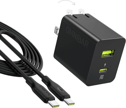 35W USB Charger Block, 2-Port USB-C Wall Charger with 4FT Cable in Saudi Arabia