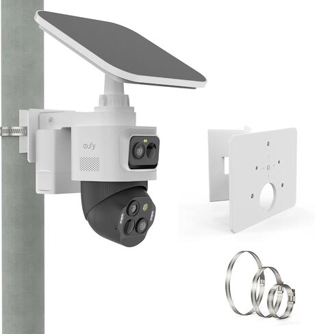 HOLACA Outdoor Pole Mounting Bracket Compatible with eufy PoE Bullet-PTZ Cam S4,eufy PoE NVR Security System S4 Max, eufy Security eufyCam S4 and eufy PoE Bullet E40 Camera (White) in Saudi Arabia