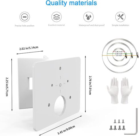 HOLACA Outdoor Pole Mounting Bracket Compatible with eufy PoE Bullet-PTZ Cam S4,eufy PoE NVR Security System S4 Max, eufy Security eufyCam S4 and eufy PoE Bullet E40 Camera (White) in Saudi Arabia