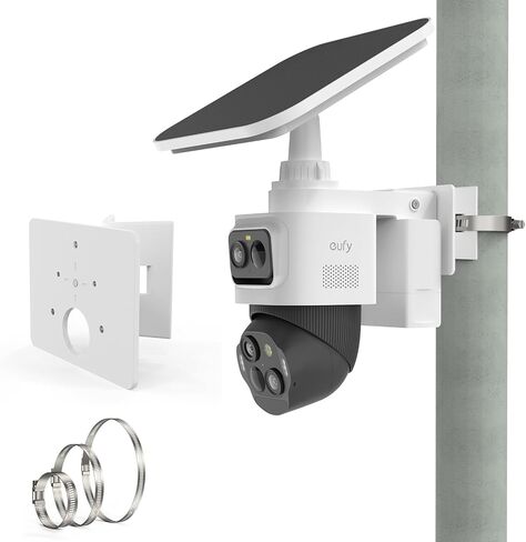 HOLACA Outdoor Pole Mounting Bracket Compatible with eufy PoE Bullet-PTZ Cam S4,eufy PoE NVR Security System S4 Max, eufy Security eufyCam S4 and eufy PoE Bullet E40 Camera (White) in Saudi Arabia